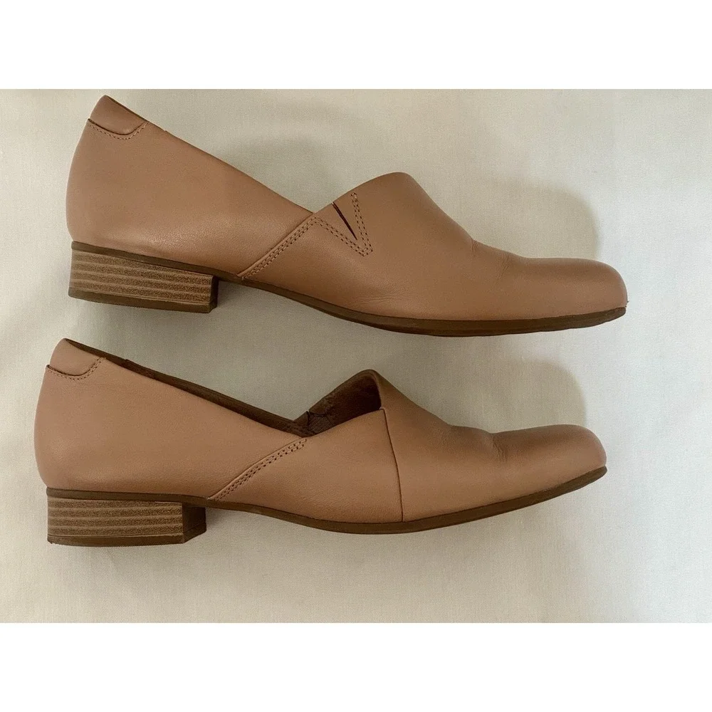 Clarks Women's Juliet Dress Loafer Tan Beige Leather Size 8.5